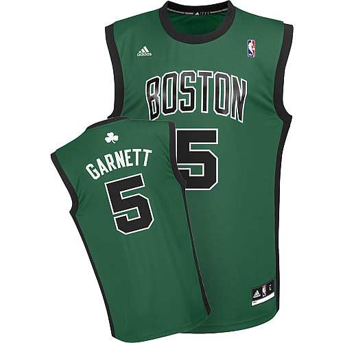  NBA Boston Celtics 5 Kevin Garnett New Revolution 30 Swingman Alternate Green Jersey